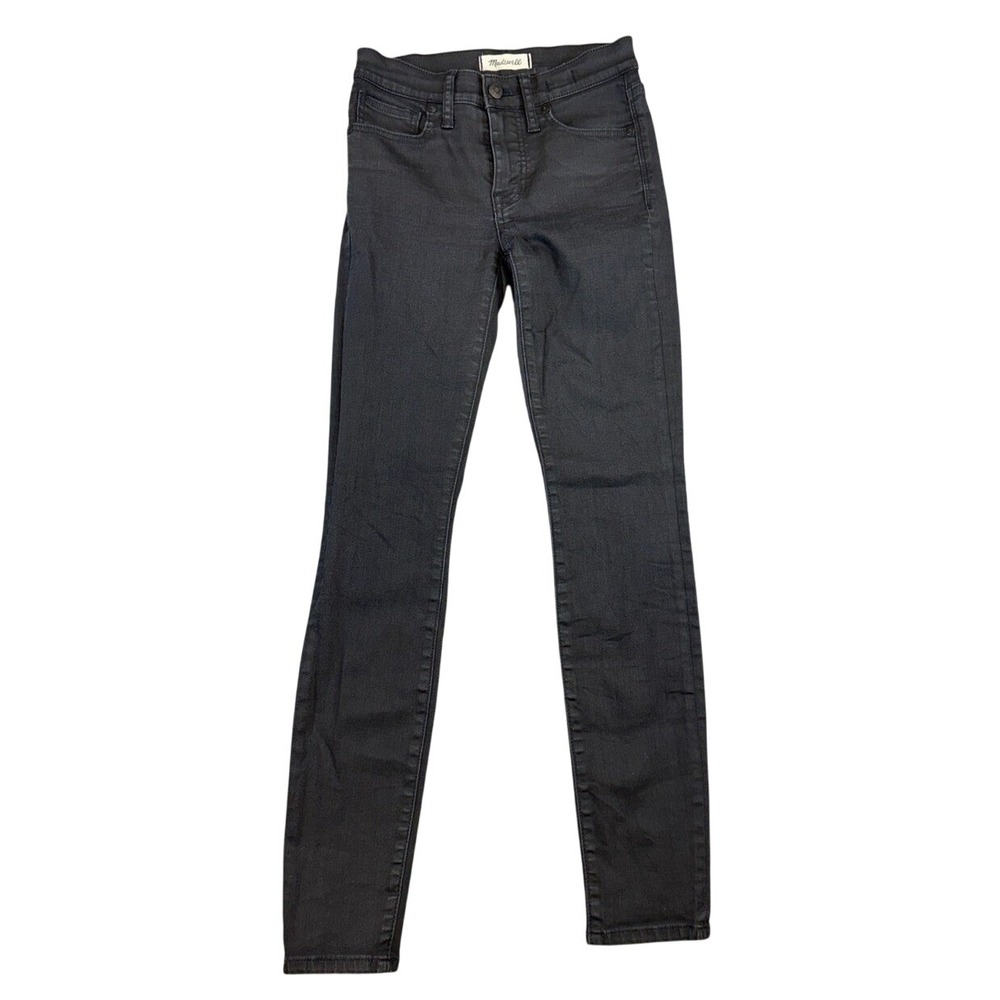 Madewell 9 High-Rise Skinny Jeans Faded‎ Black Denim Size 23 E04